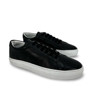 Classic Black Leather Sneakers